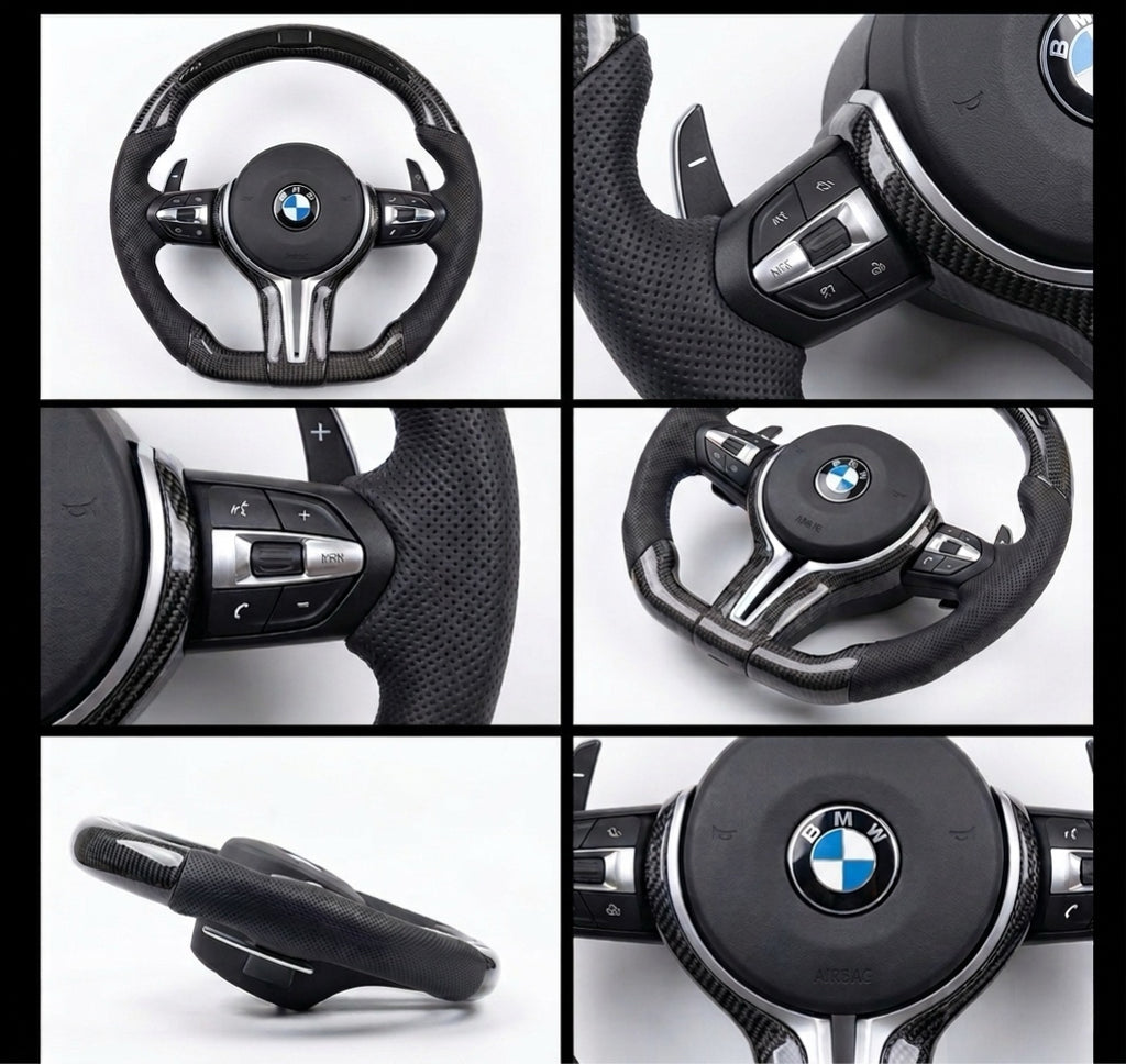 BMW M sport carbon fibre LED steering wheel