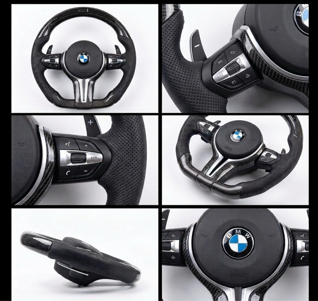 BMW M sport carbon fibre LED steering wheel
