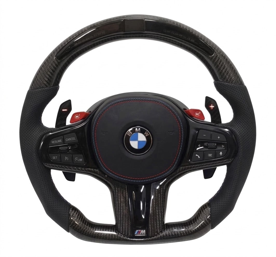 BMW M performance carbon fibre LED steering wheel