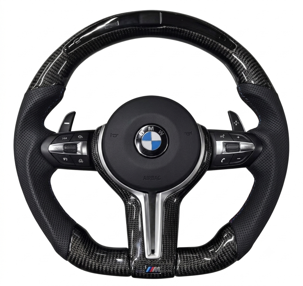BMW M sport carbon fibre LED steering wheel