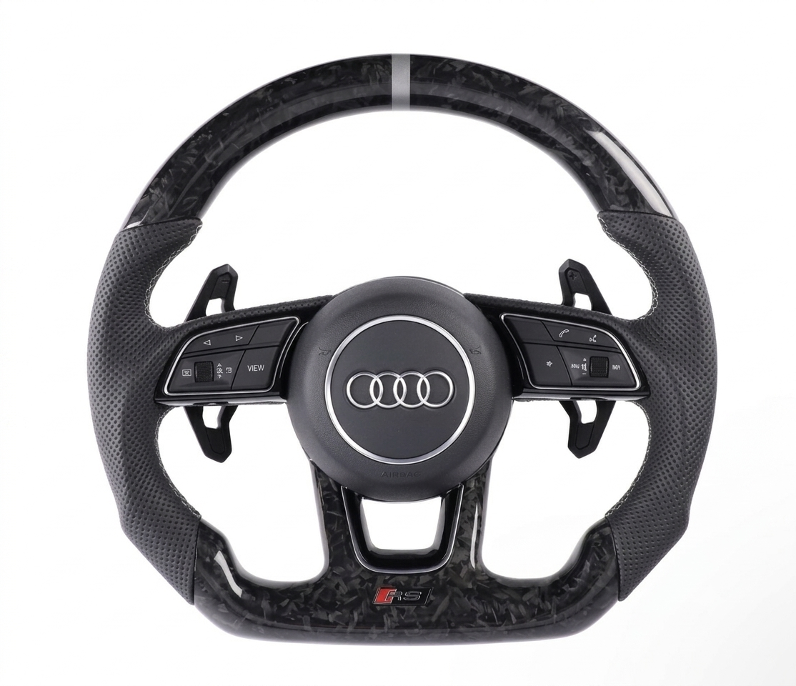 Audi RS forged carbon fibre steering wheel